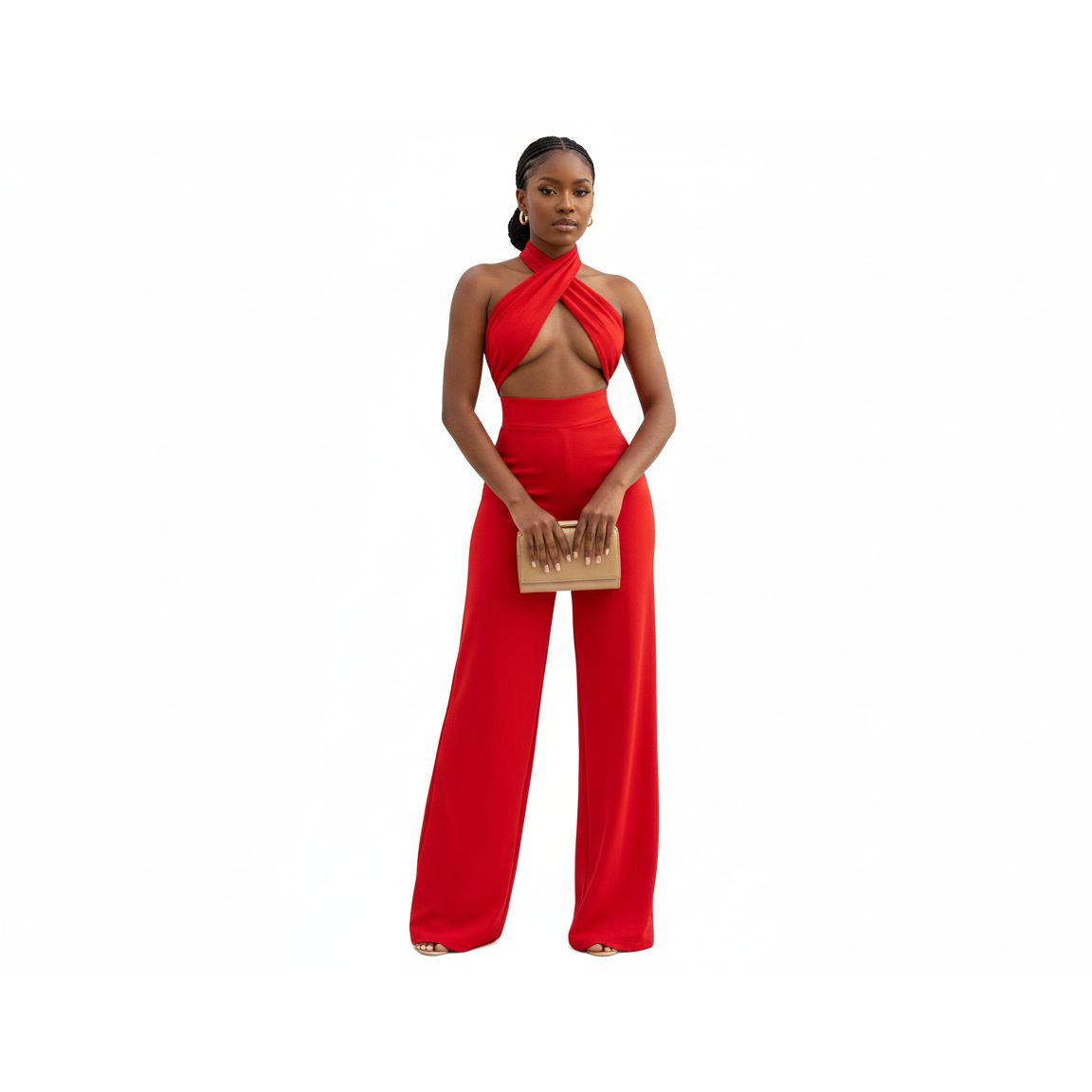 Satin Sexy Crop Top & Pants Set