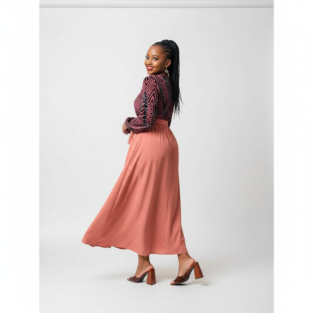 Long Sleeve Fashion Maxi Dress