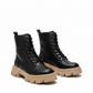 lace-up ankle boots with a chunky lug sole