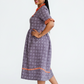 Three Quarter Sleeve Ankara Dress