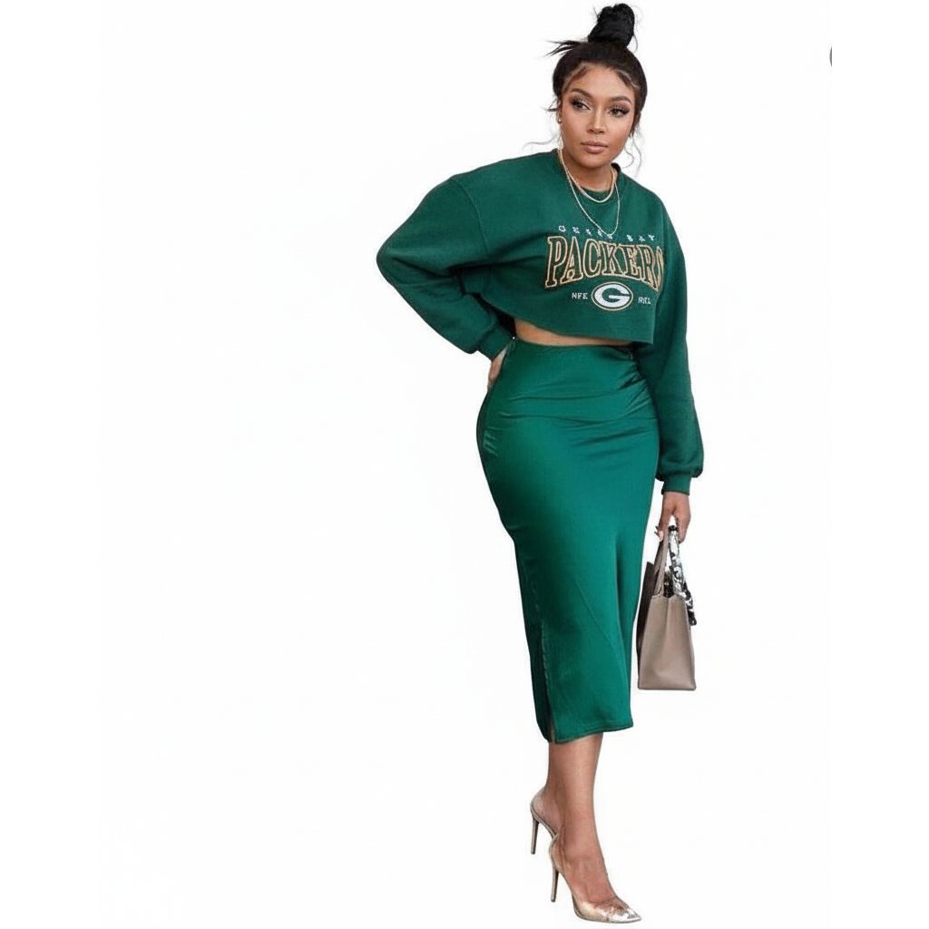 Long High Waisted Satin Silky Skirt