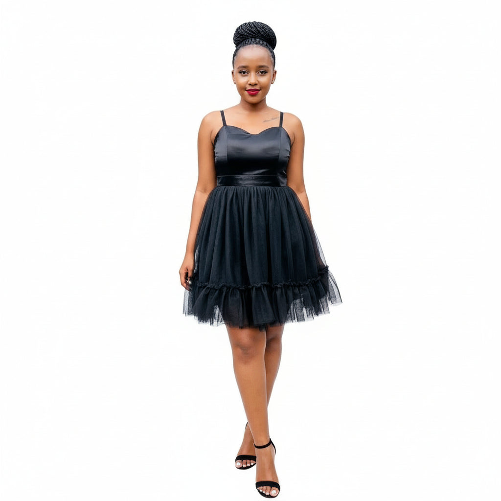 Sleeveless High Waisted Mini Dress