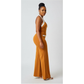 Backless Solid Color Jumpsuit