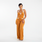 Backless Solid Color Jumpsuit