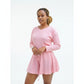 Long sleeve Weakened Vibe Short Set 
