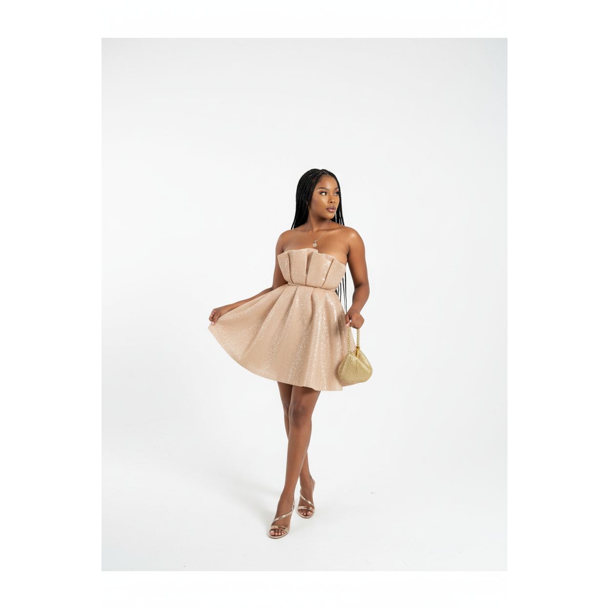 Mini Sleeveless Pleated Dress