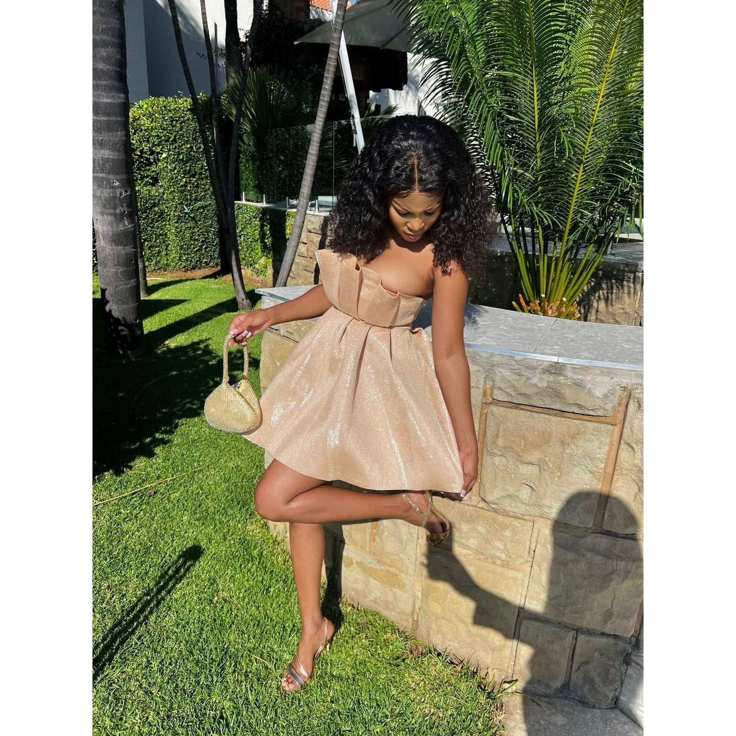 Mini Sleeveless Pleated Dress