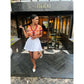 Buttoned Printed V-Neck T-Shirt