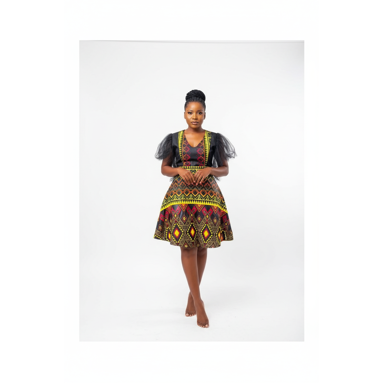 African Printed Traditional 2 pieces Set Dress