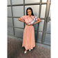 Pleated Skirt and Short Sleeve Top Set