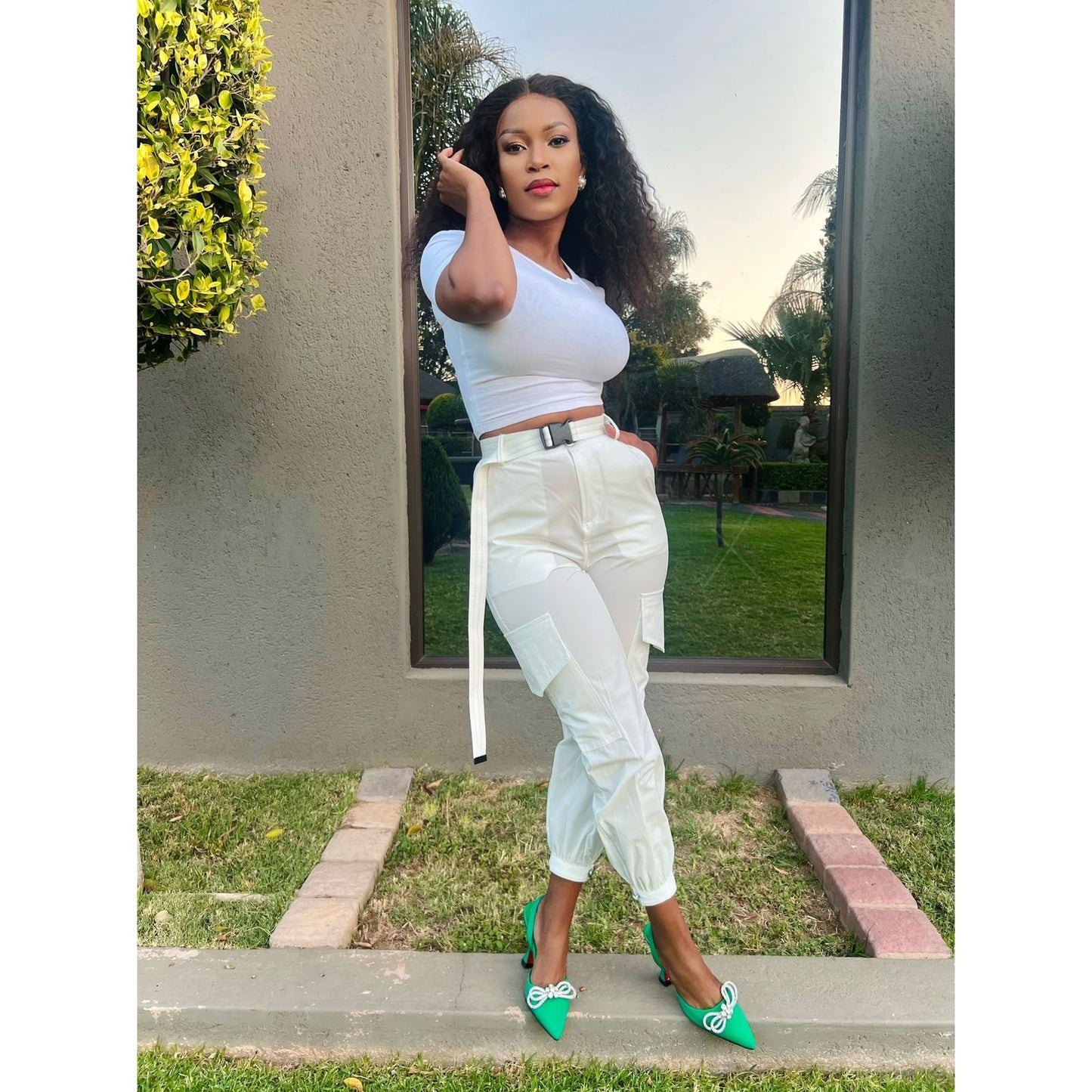 High Waisted Elastic Bottom Pant