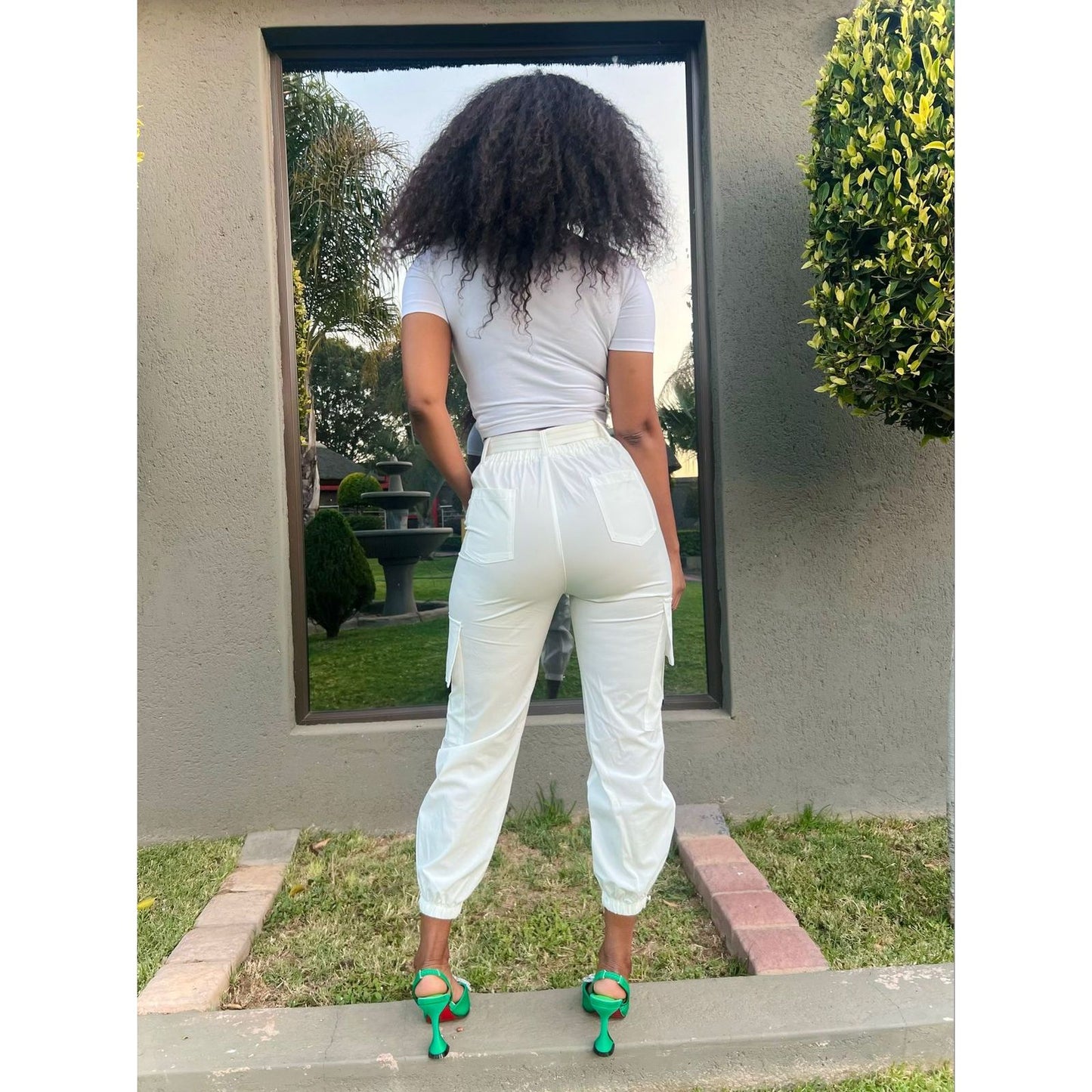 High Waisted Elastic Bottom Pant