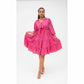 Solid Color Pleated Dress