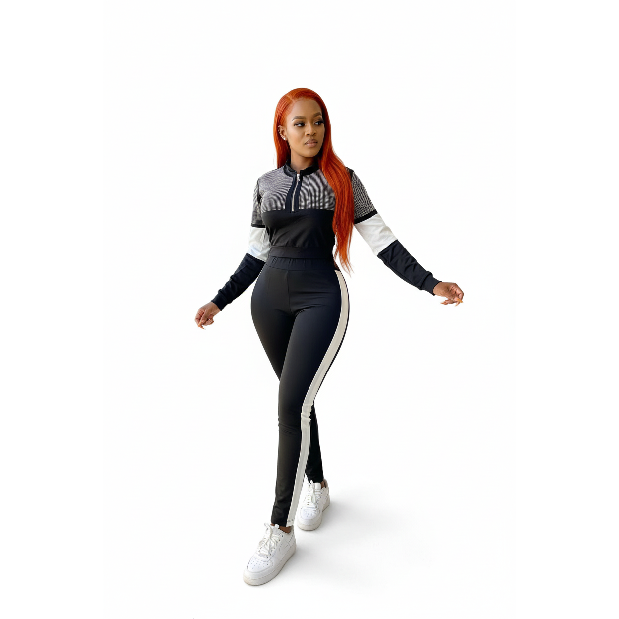 Glitter Zipper Tracksuits