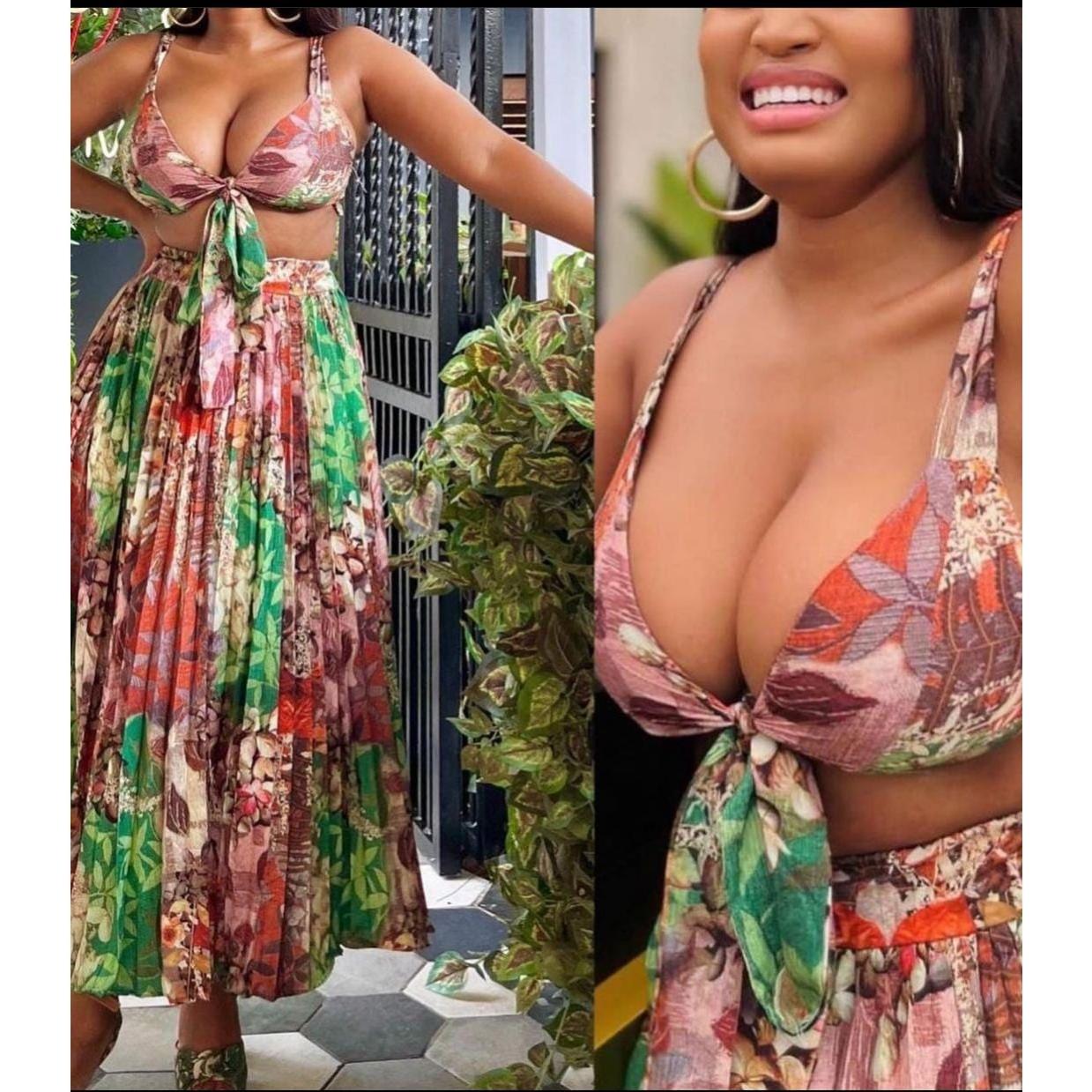 Pleated Skirt & Sleeveless Top Set