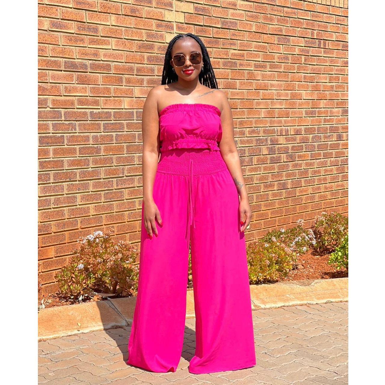 Loose Solid Color Sleeveless Two-Piece Set