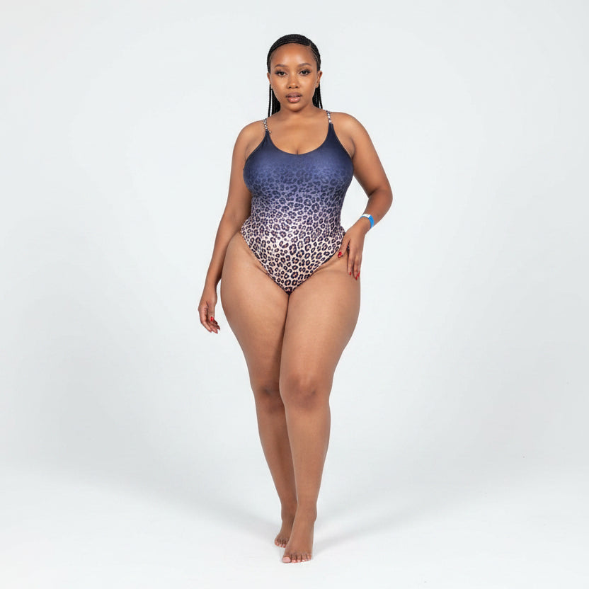 Vintage Leopard Swimsuit and Cover Up Set