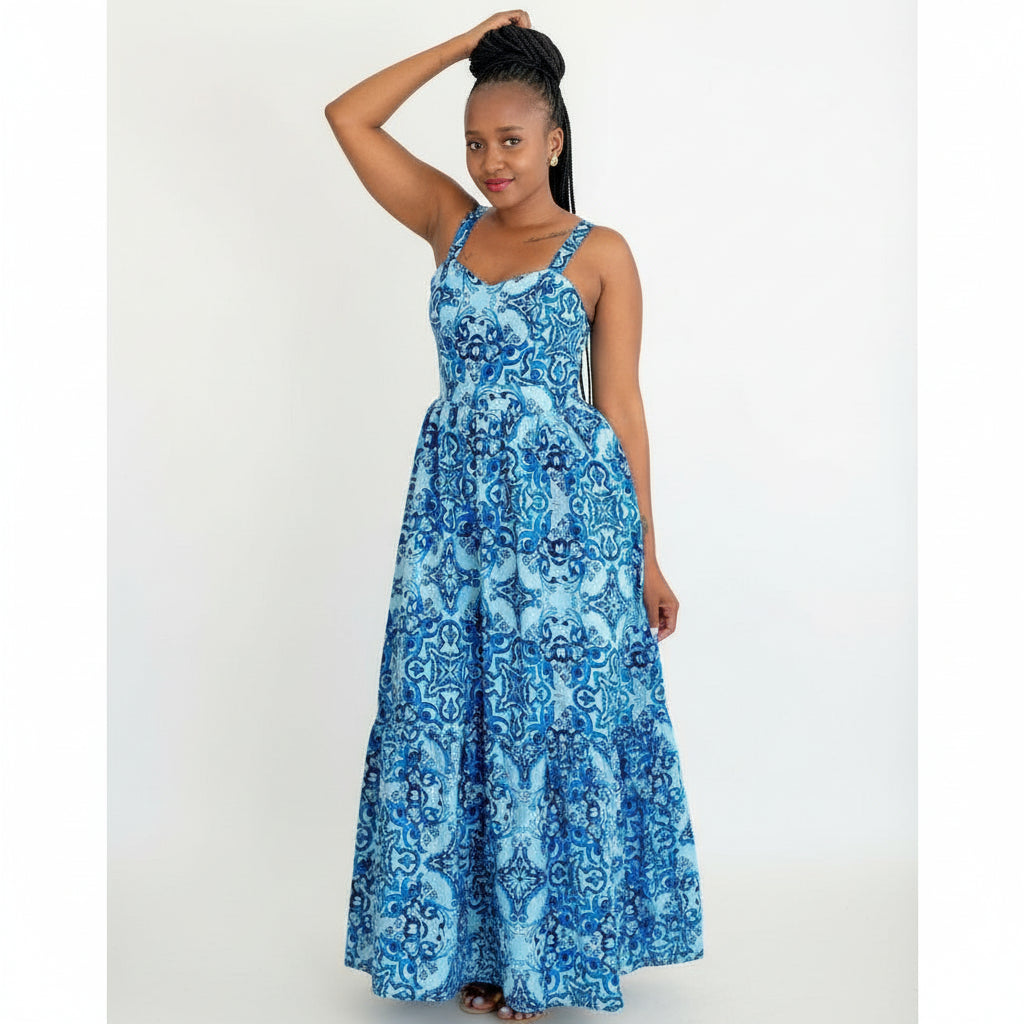 Sleeveless Floral Maxi Dress