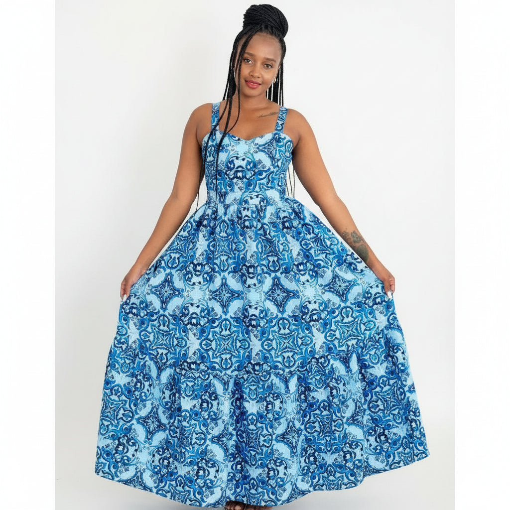 Sleeveless Floral Maxi Dress