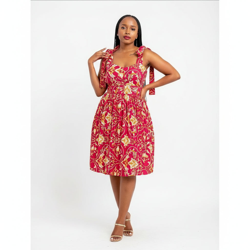 Vintage Sleeveless Midi Dress