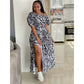 Sexy Zebra Printed Maxi Dress