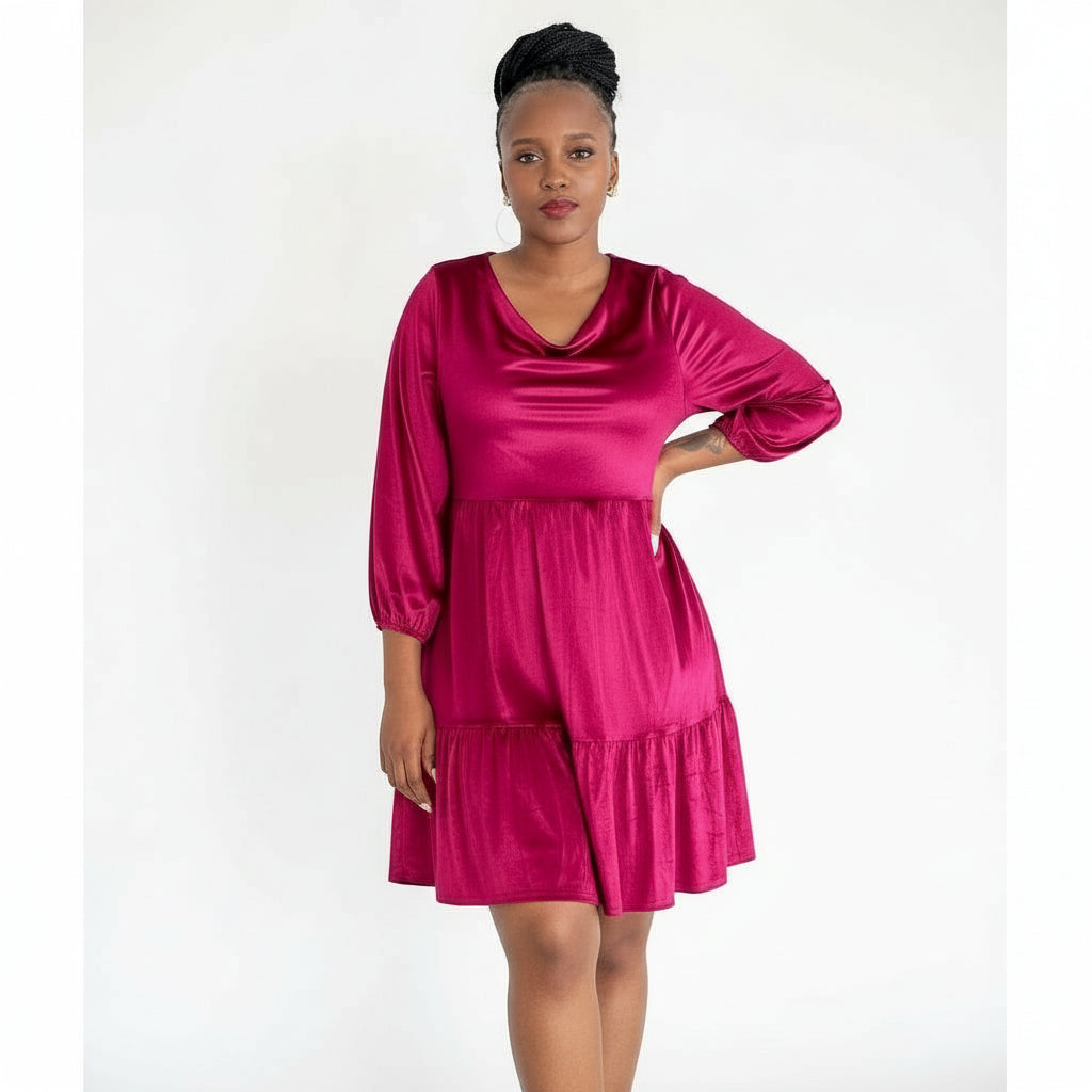 Sexy Patched Midi Dress