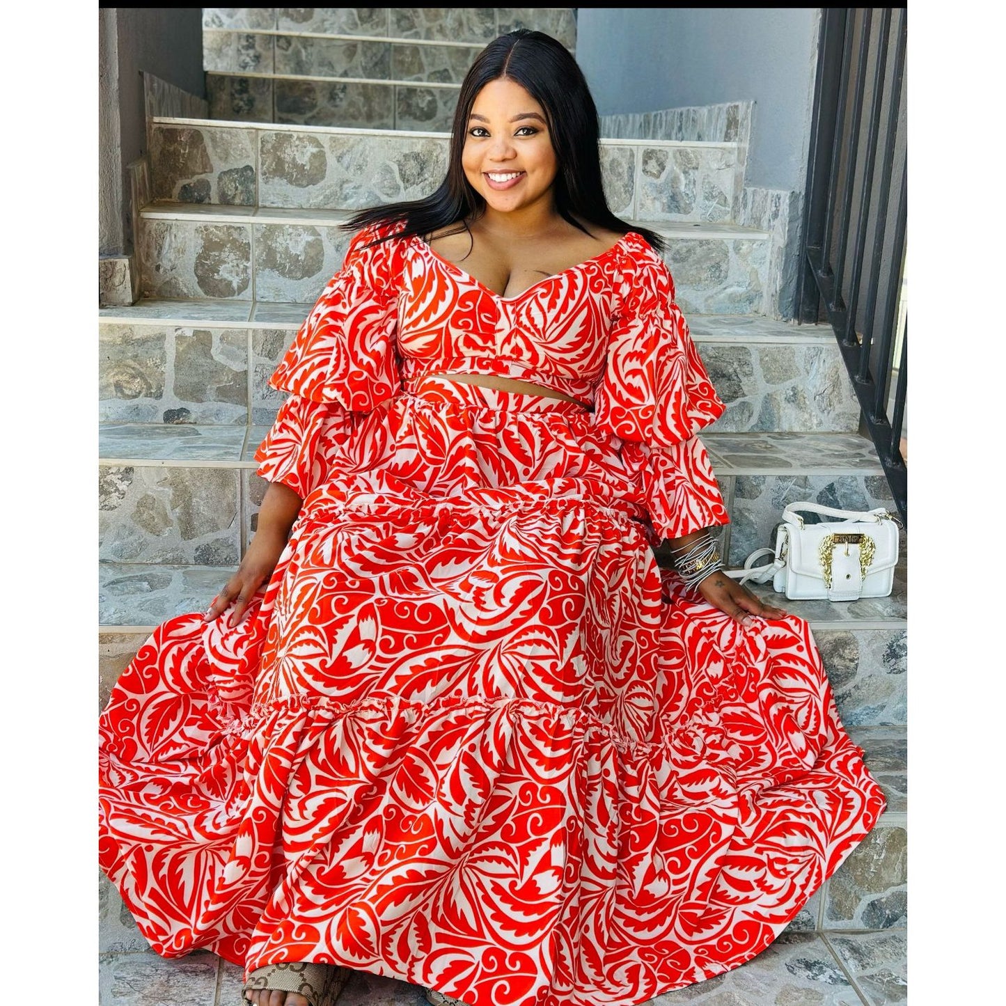 Sexy Floral Skirt And Top Set