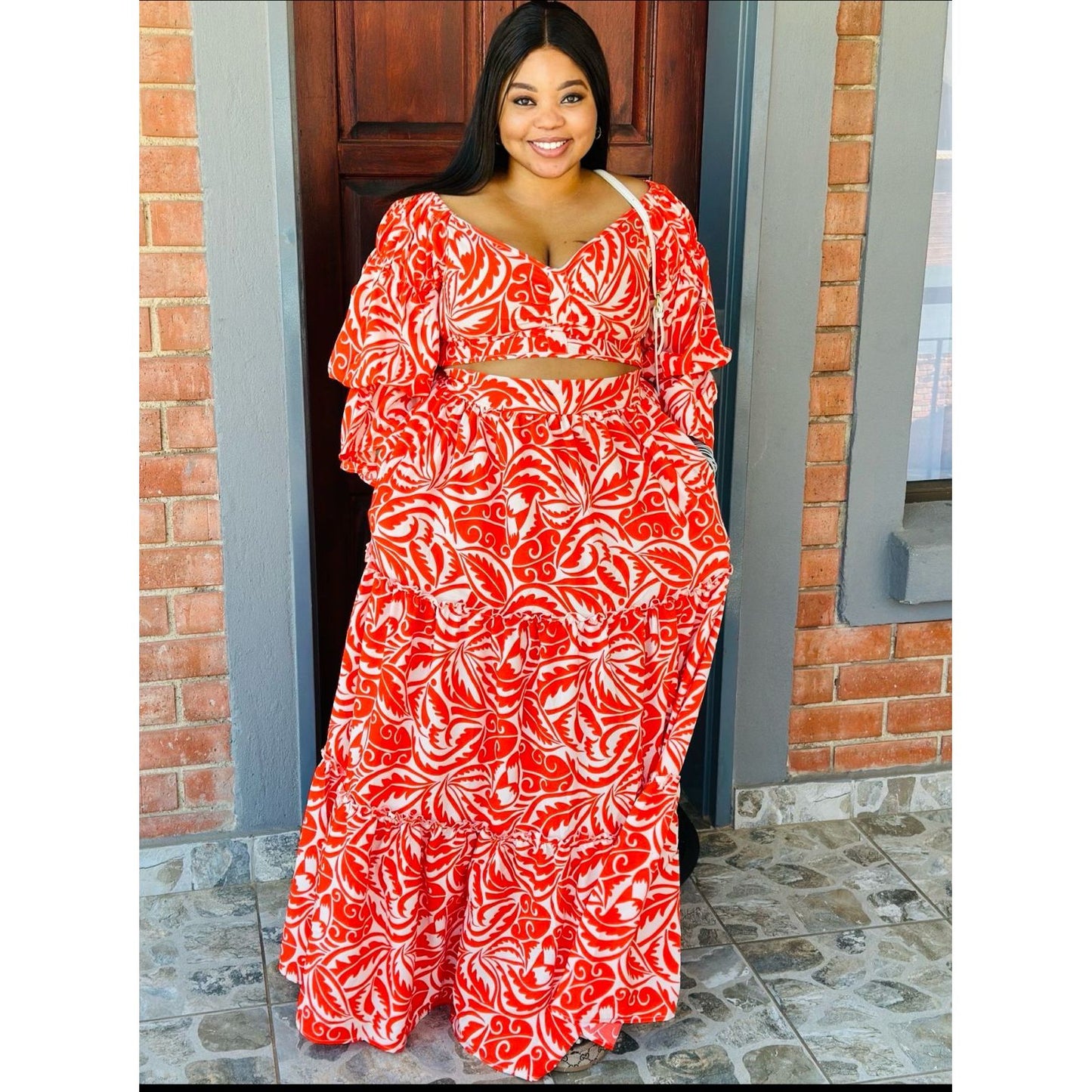 Sexy Floral Skirt And Top Set