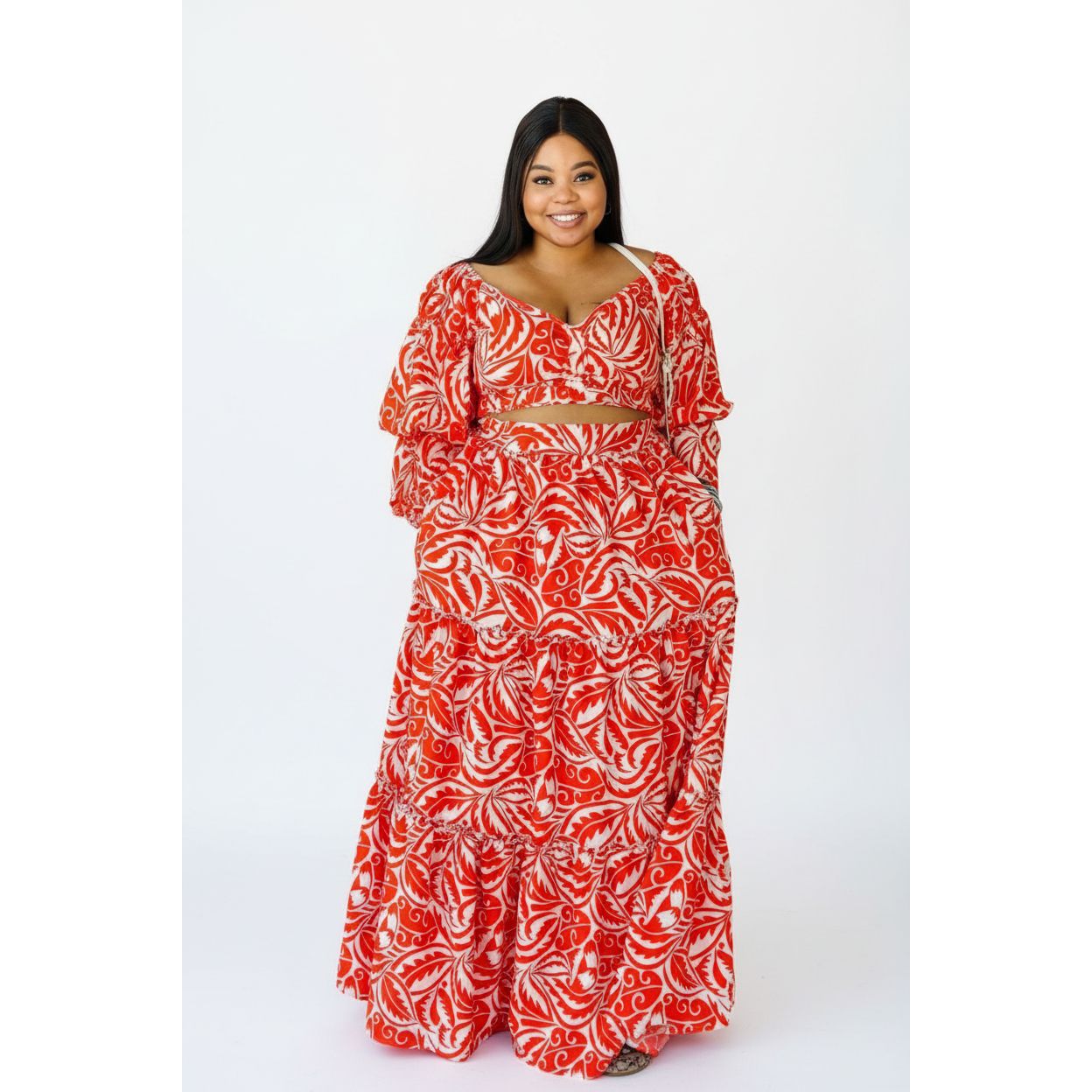 Sexy Floral Skirt And Top Set