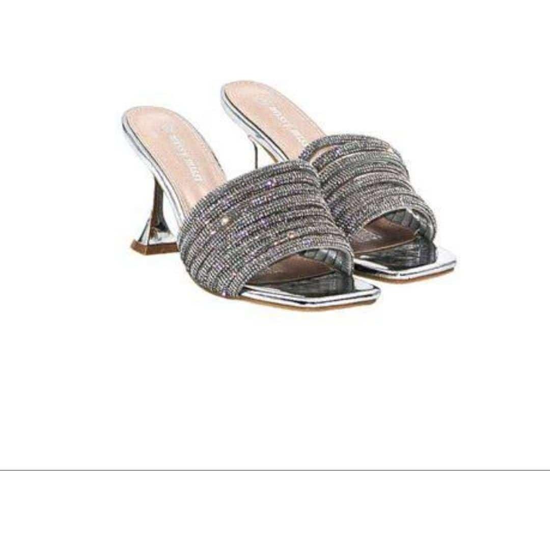 Square toe  high heel Pushing Sandel