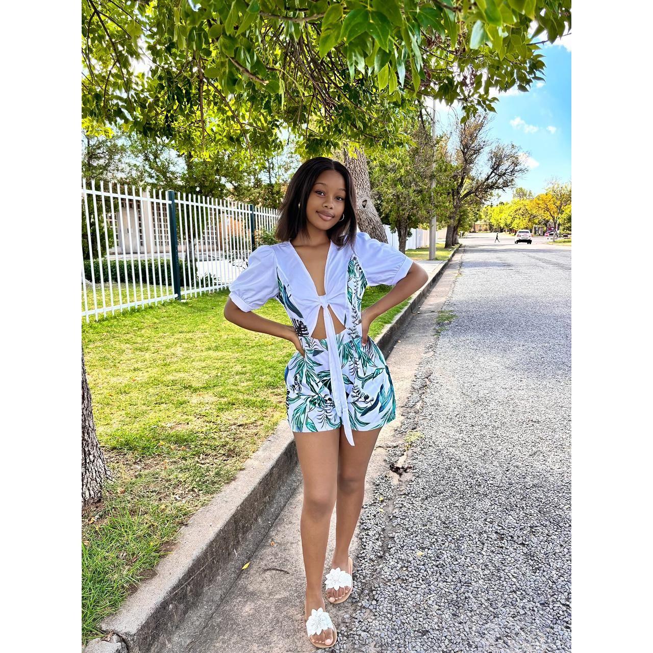 Floral Short Sleeve Jumpsuit