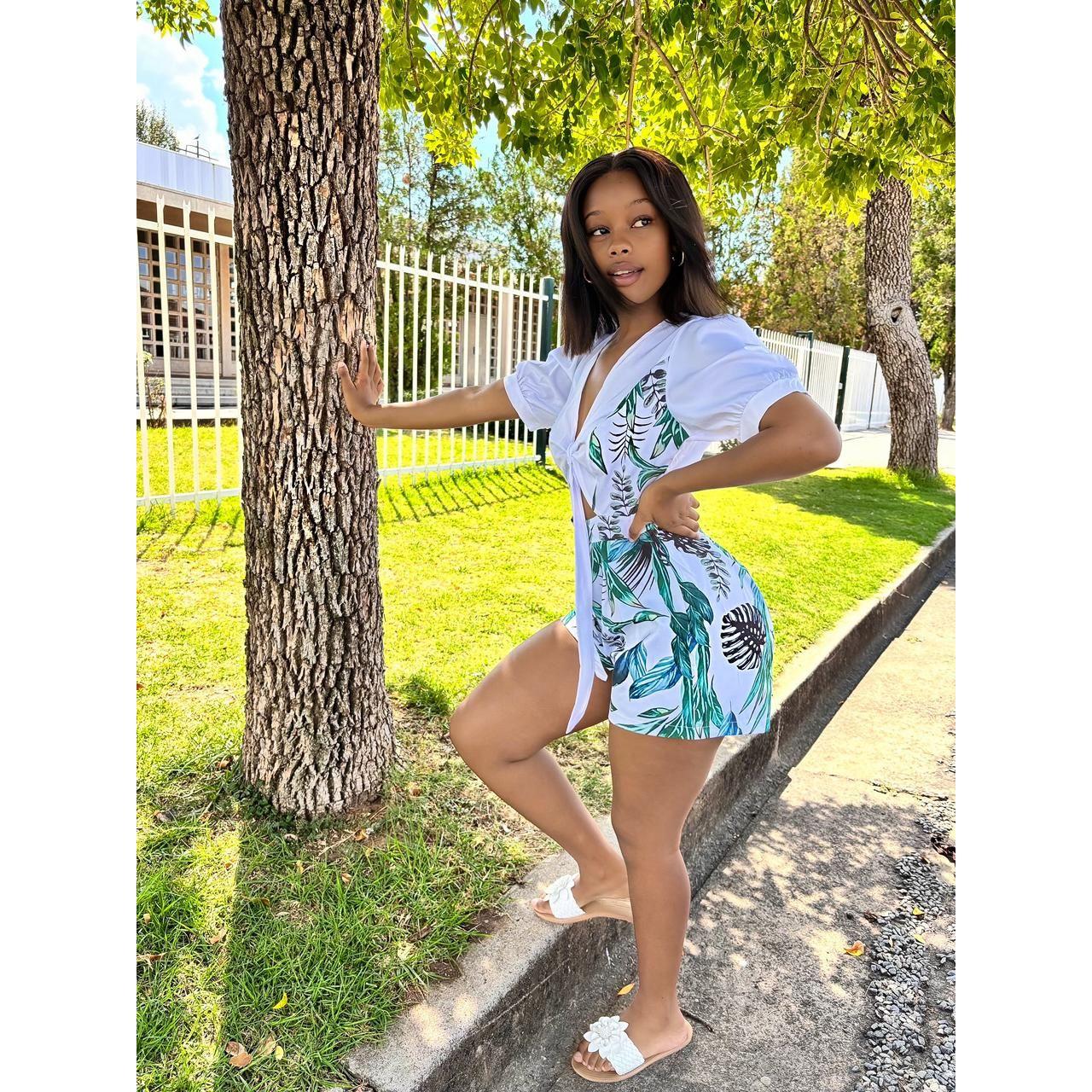 Floral Short Sleeve Jumpsuit