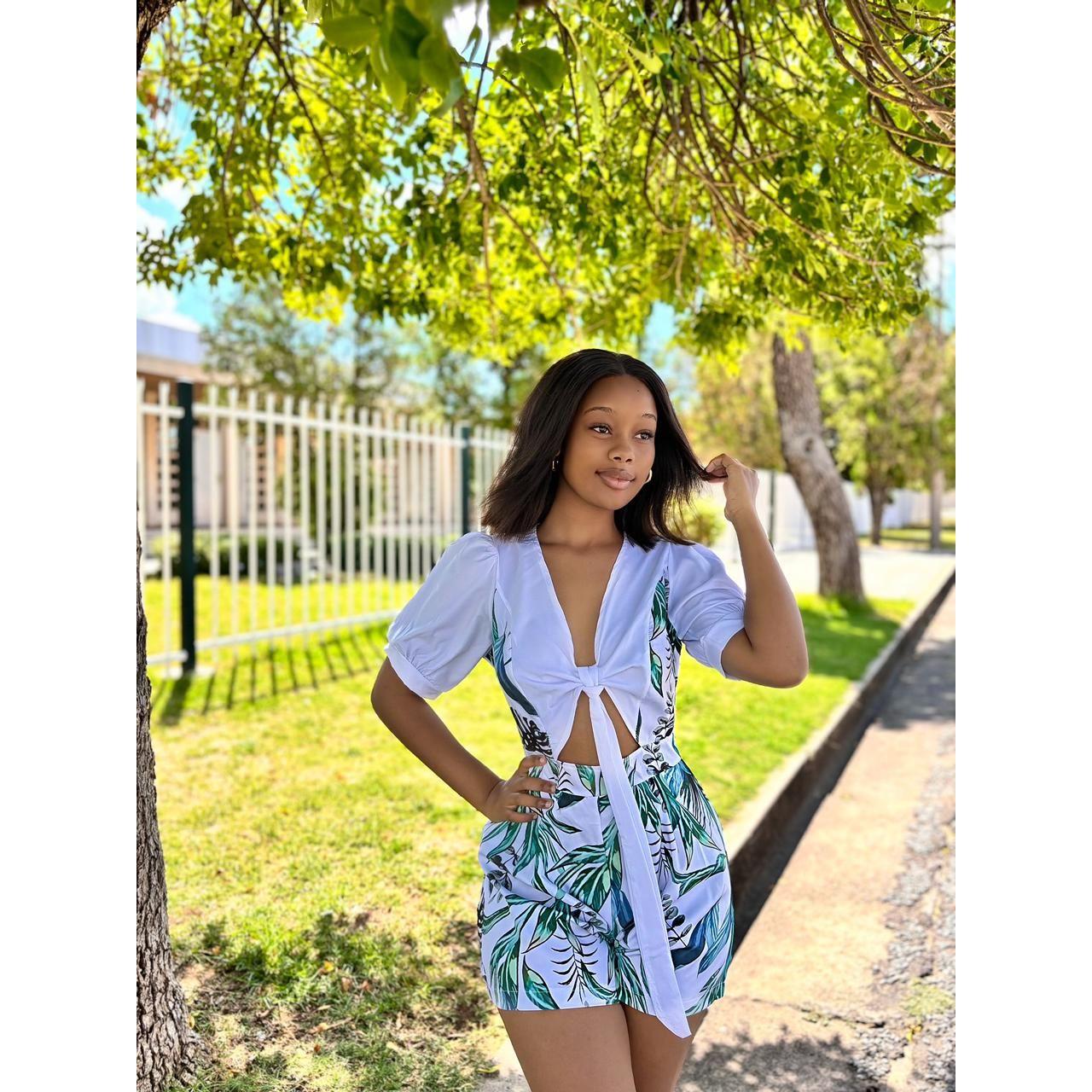 Floral Short Sleeve Jumpsuit