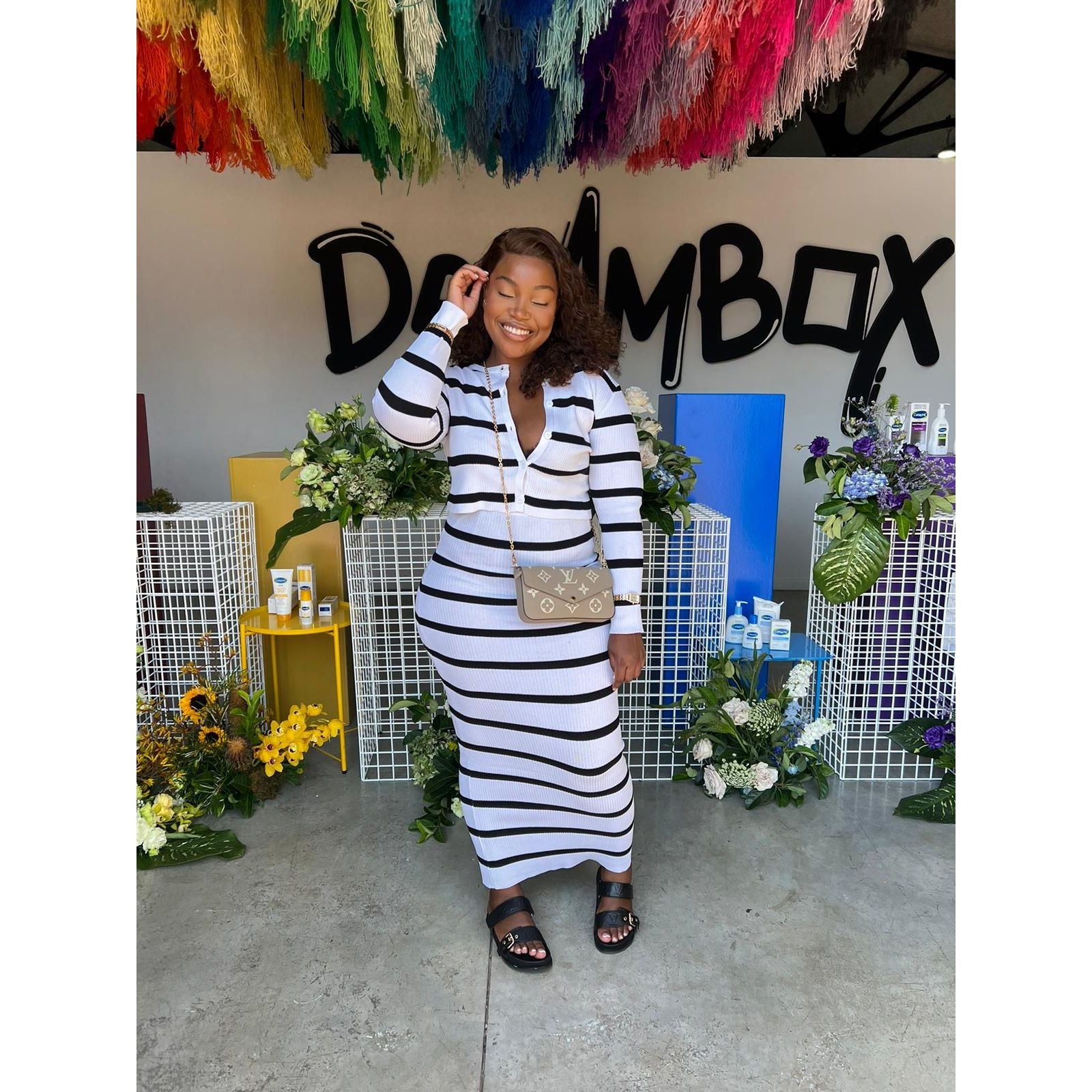 Striped Knitted 2 Piece Set