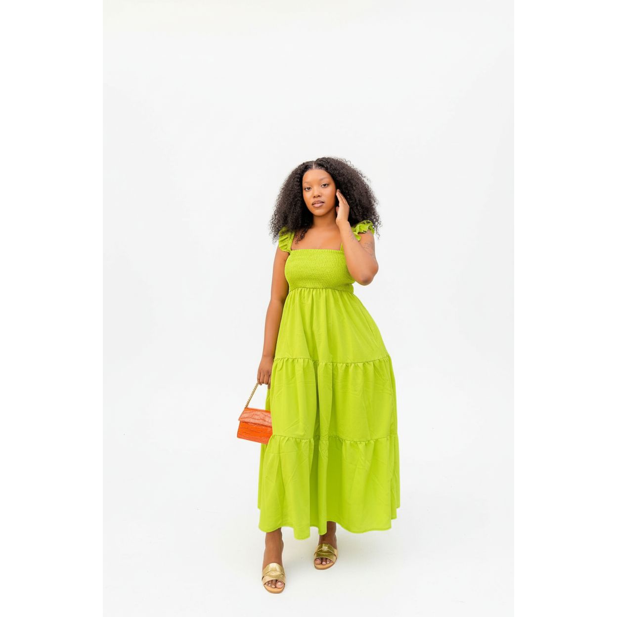 Square Sleeveless Maxi Dress