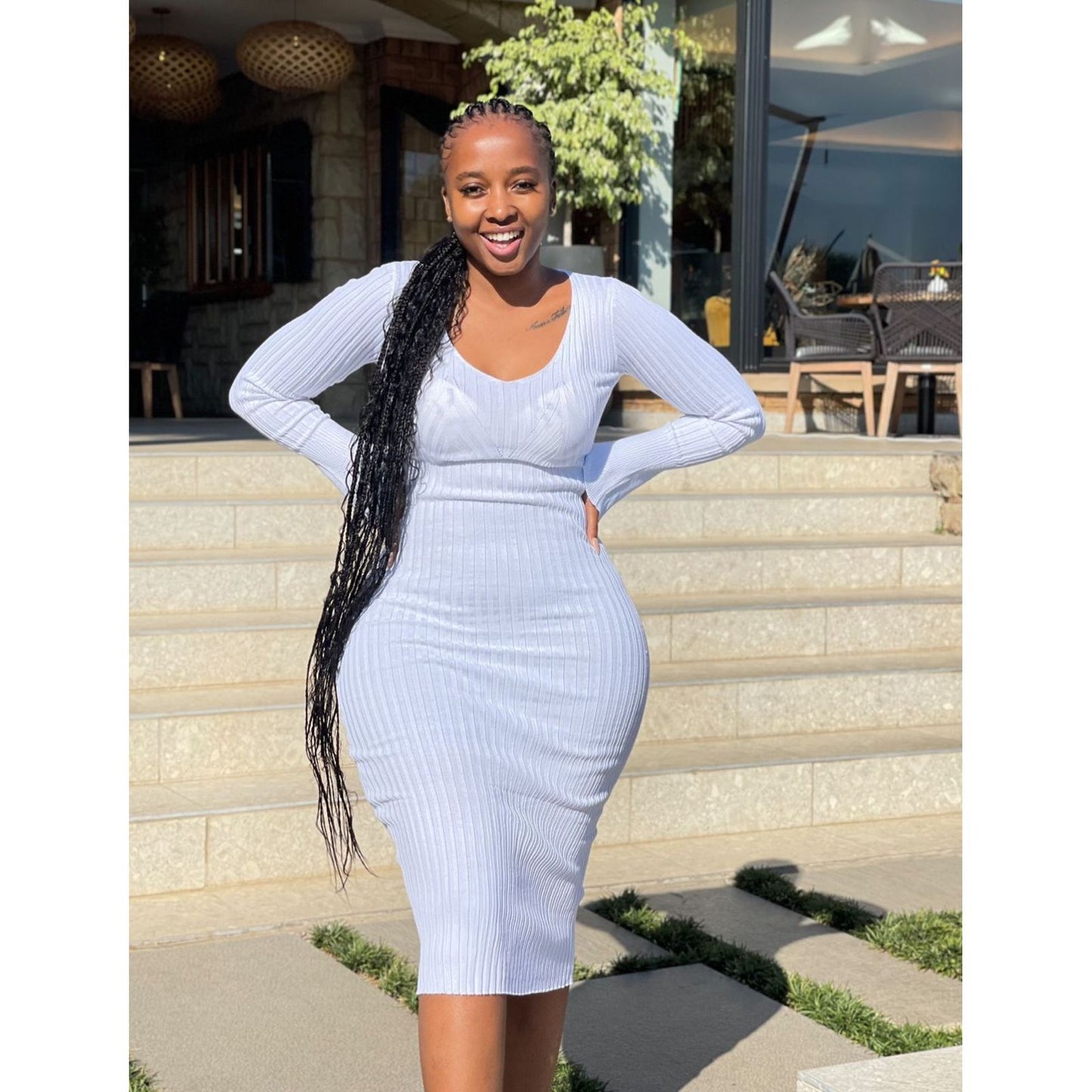 Knitted Bodycon Long Sleeve Dress