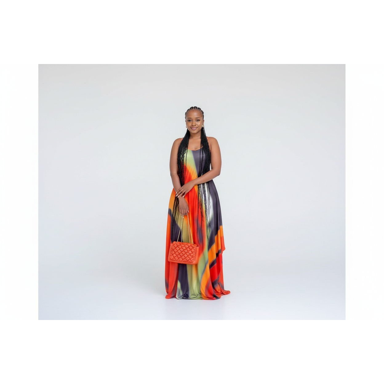 Striped Sleeveless Maxi Dress