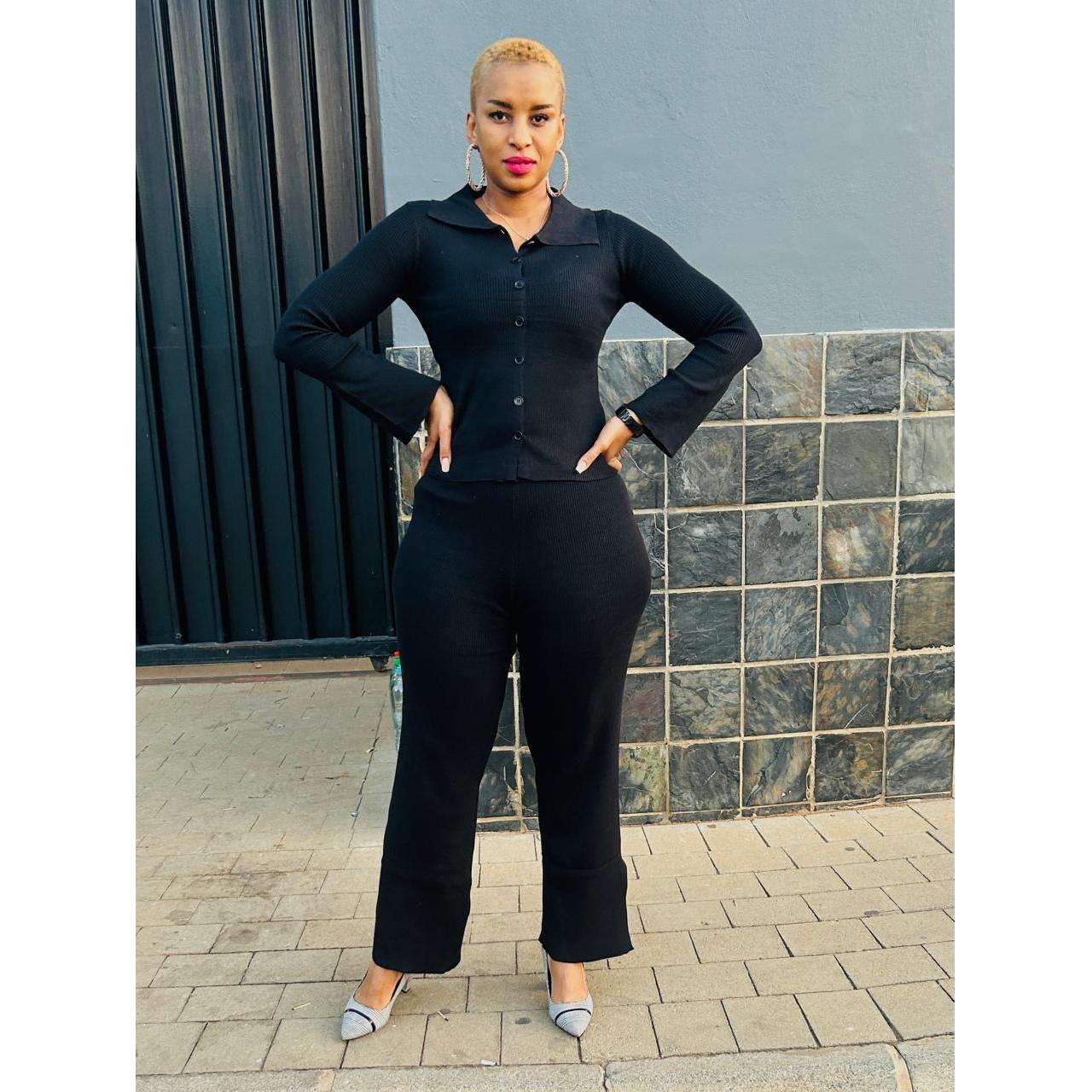 Knitted Buttoned 2pc Set