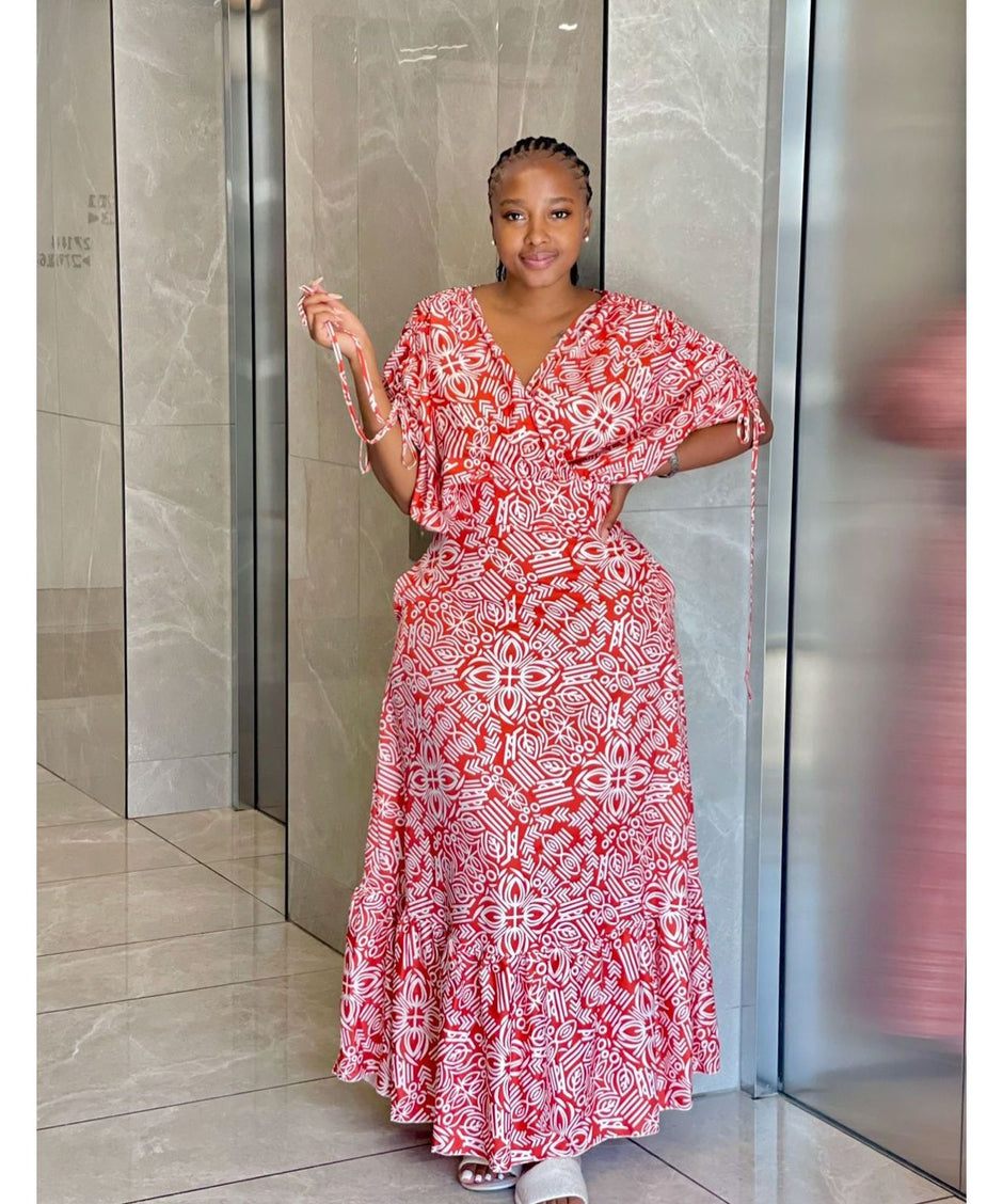 Long Sleeve V-Neck Maxi Dress – YELLOW SUB TRADING