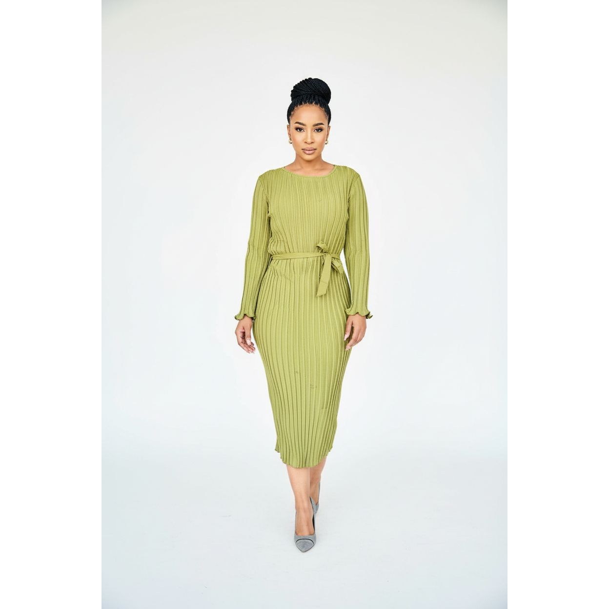 Long Sleeve Round Neck Dress