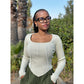 Long Sleeve Beads Top