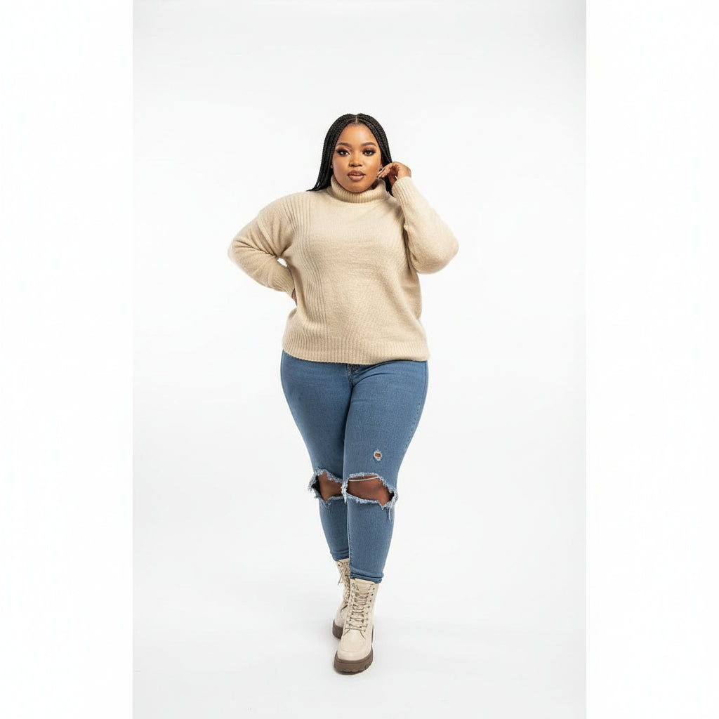 Turtleneck Knitted Top