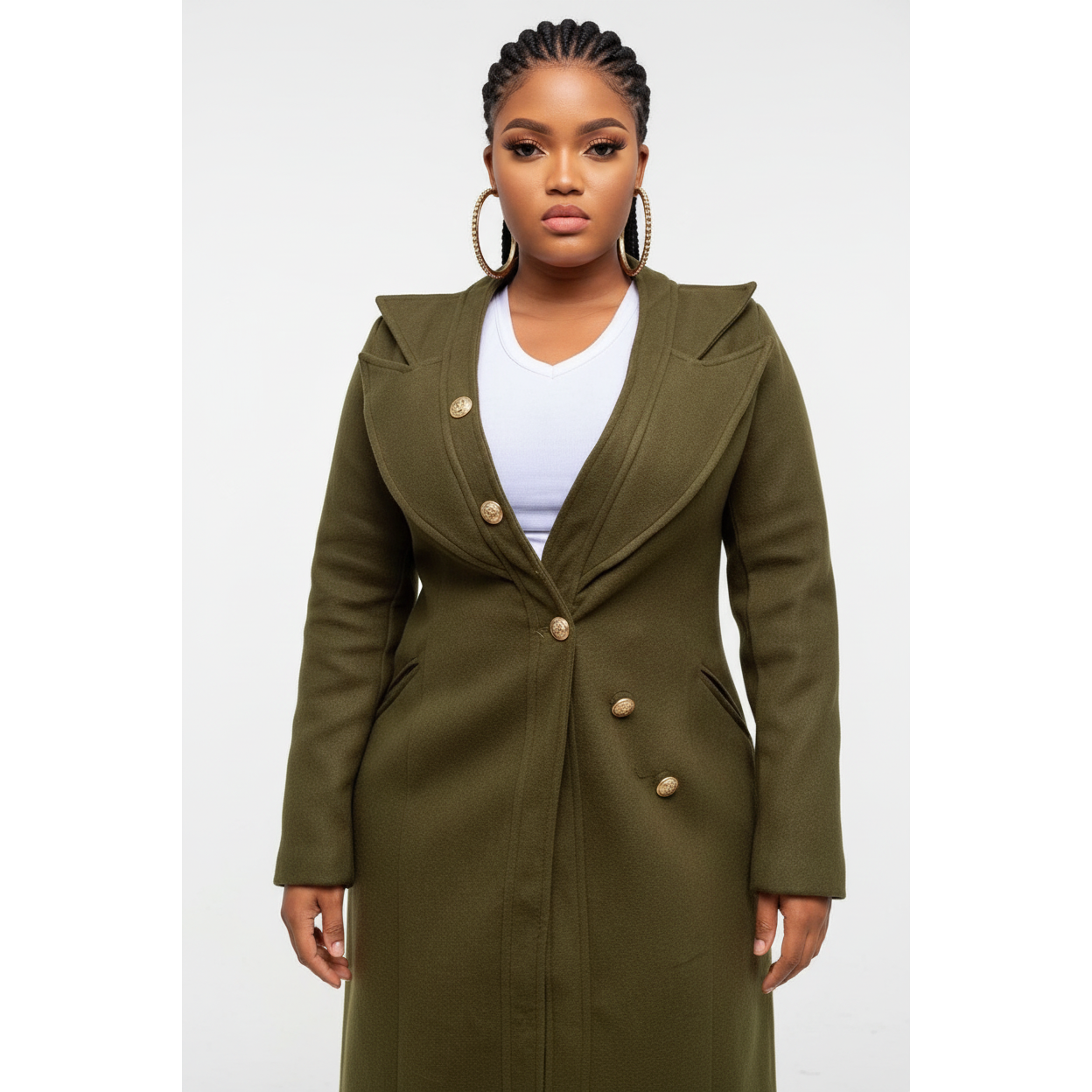 Vintage Turndown Collar Coat