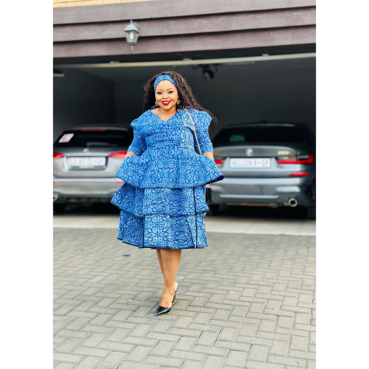 Long Sleeve Ankara Dress