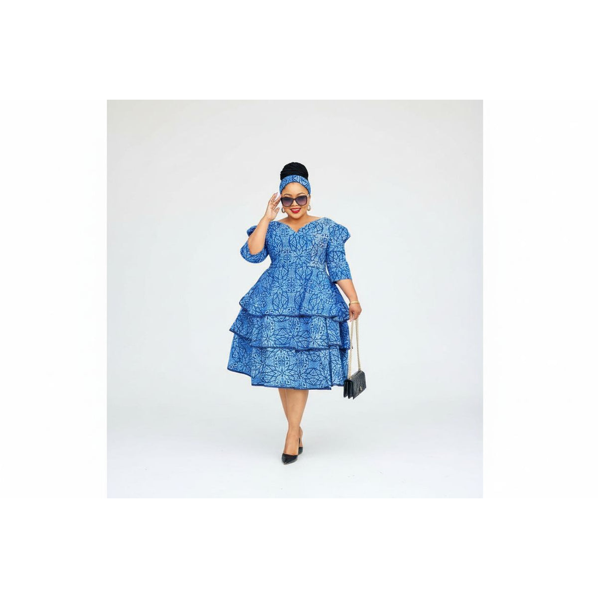 Long Sleeve Ankara Dress