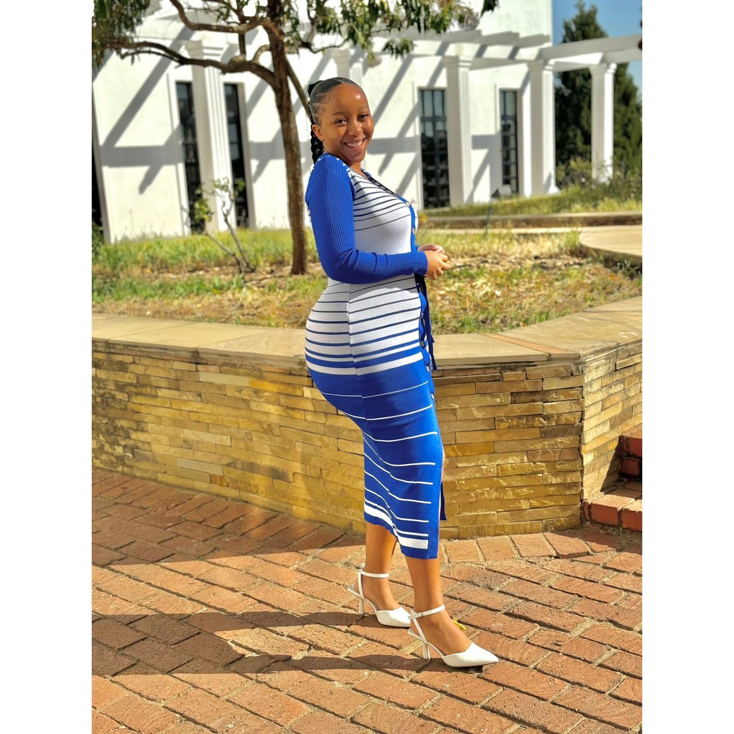 Sexy Buttoned Knitted Dress