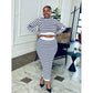 Striped Crop Top & Skirt Set