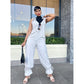 Loose Cold Shoulder V-Neck Jumpsuits