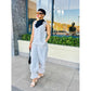 Loose Cold Shoulder V-Neck Jumpsuits