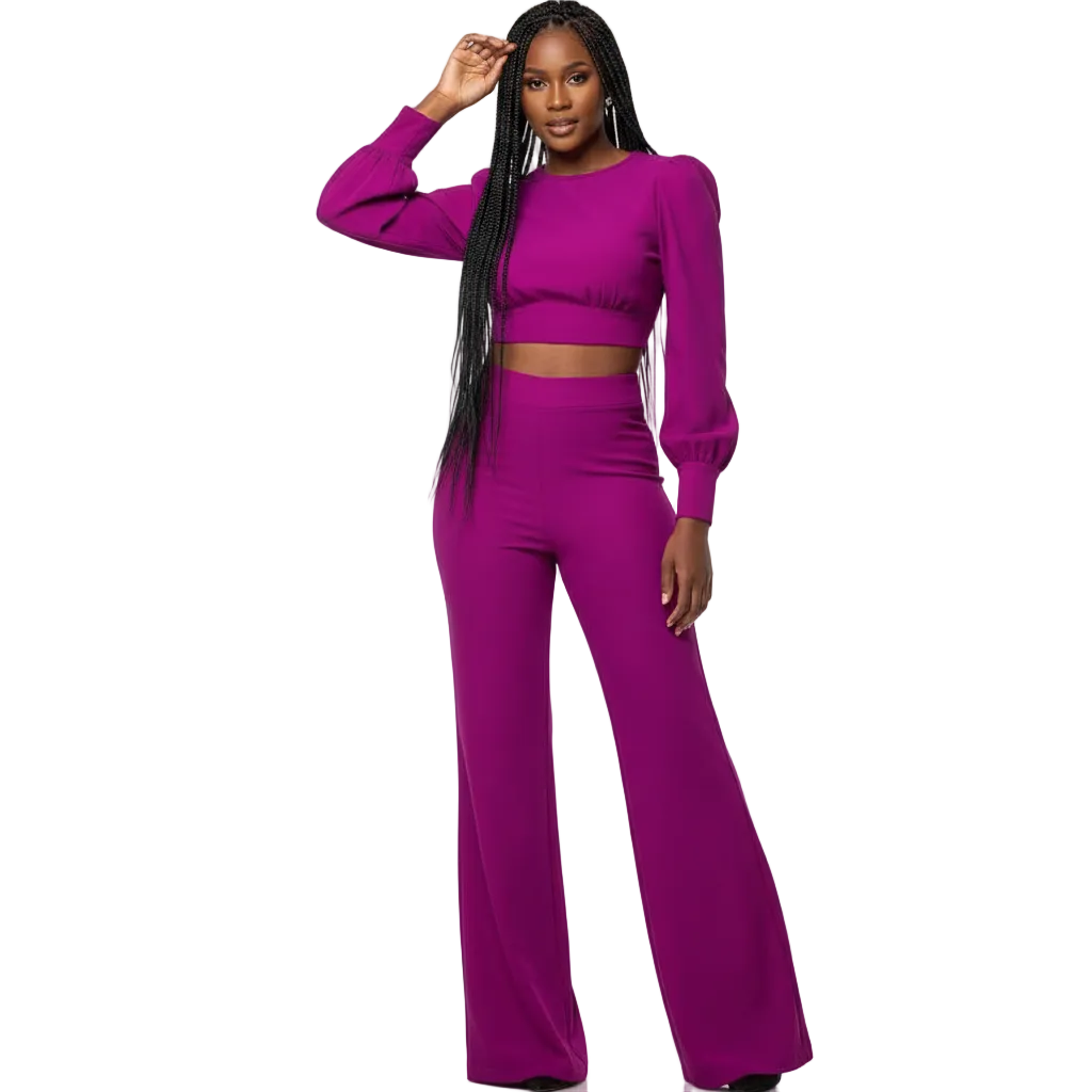 Women's Crop top Bellbottom Tracksuits.